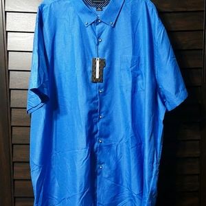 Interaffair button down blue shirt size 4XL